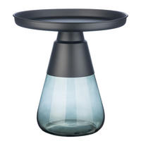COUCHTISCH - Glas / Metall - Grau/Grün, Glas/Metall (53/53/53cm) - home24