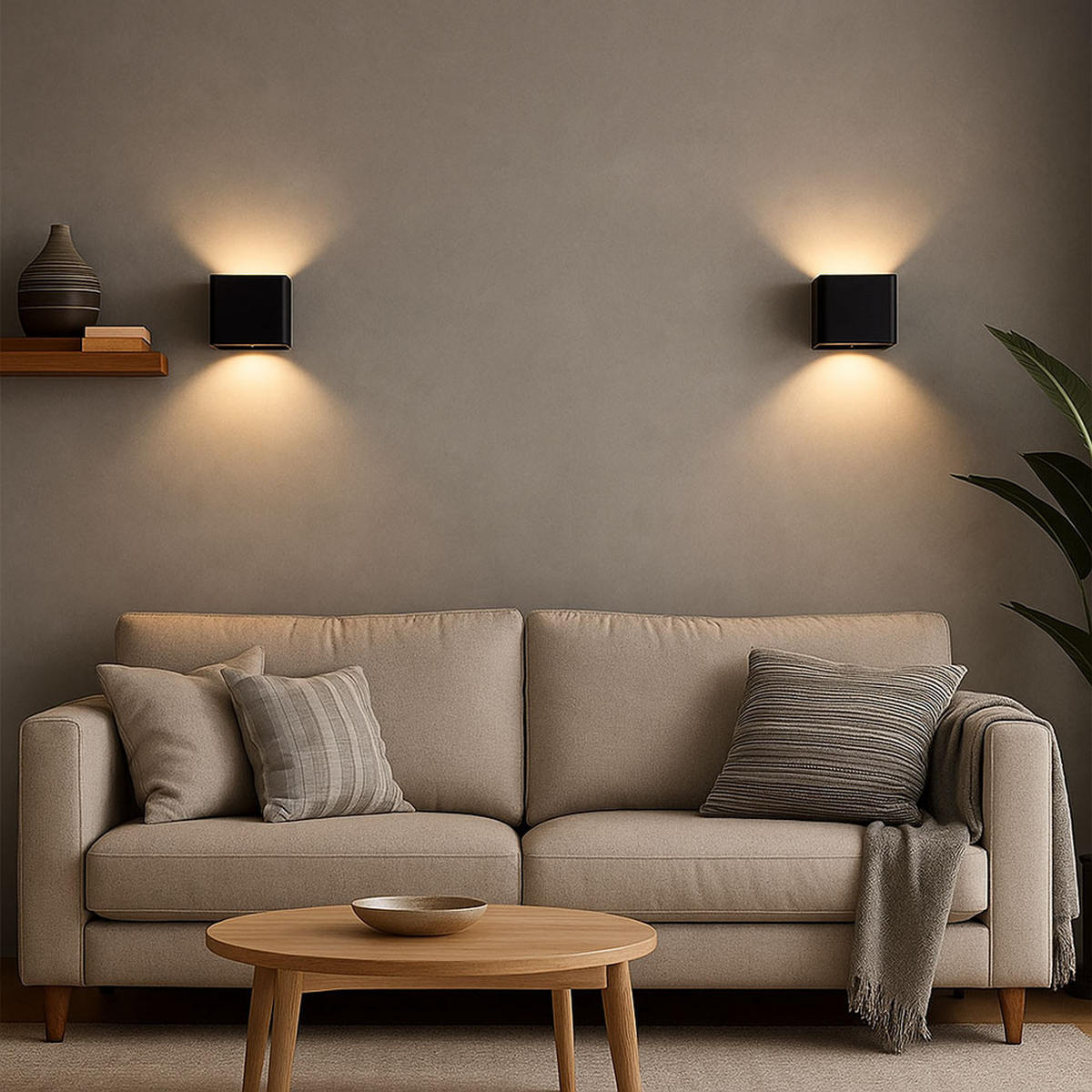 LED WANDLEUCHTE Veronika Schwarz - Schwarz, Metall (10.1/8/10.1cm) - Globo Lighting