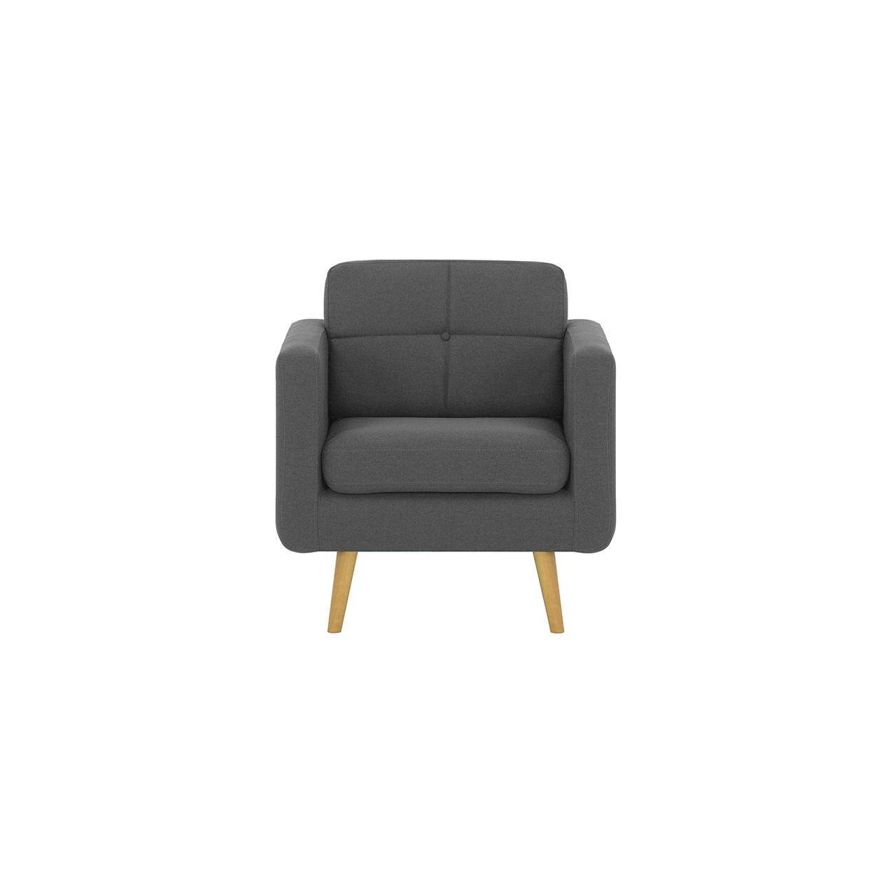 SESSEL Brest-Malmo 95 - Dunkelgrau, Holz/Textil (80/84/81cm)