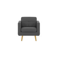 SESSEL Brest-Malmo 95 - Dunkelgrau, Holz/Textil (80/84/81cm)