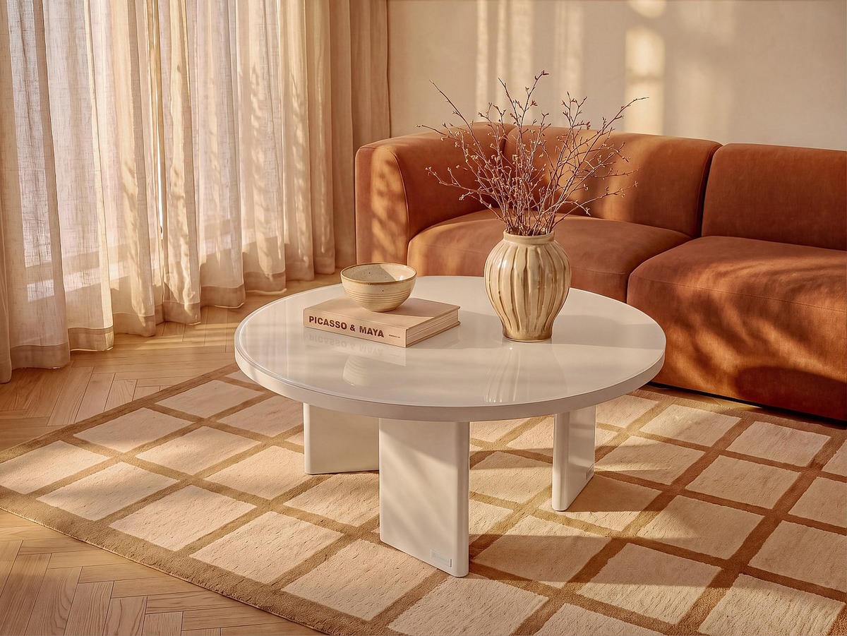 COUCHTISCH - 90 cm x 90 cm - holz - beige Dorlena - Beige, Holz (90/90/35cm) - Vente-Unique