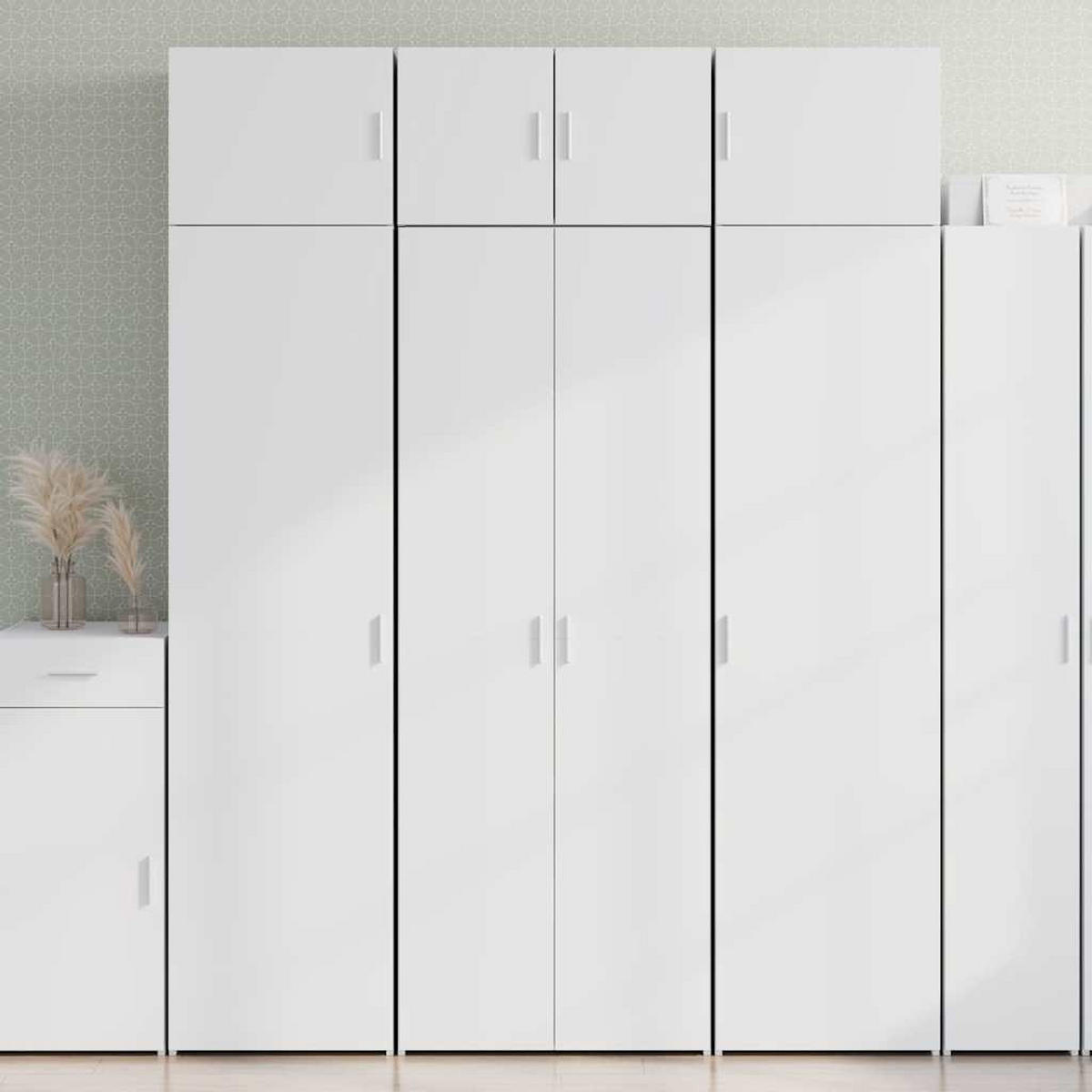 HIGHBOARD Weiss 70/42.5/185 Cm Holzwerkstoff - Weiß, Holzwerkstoff (42.5/185/70cm) - vidaXL