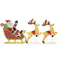 WEIHNACHTSDEKO HTHD0233 - Gelb/Rot, Textil/Metall (14/74/166cm) - Hometopia
