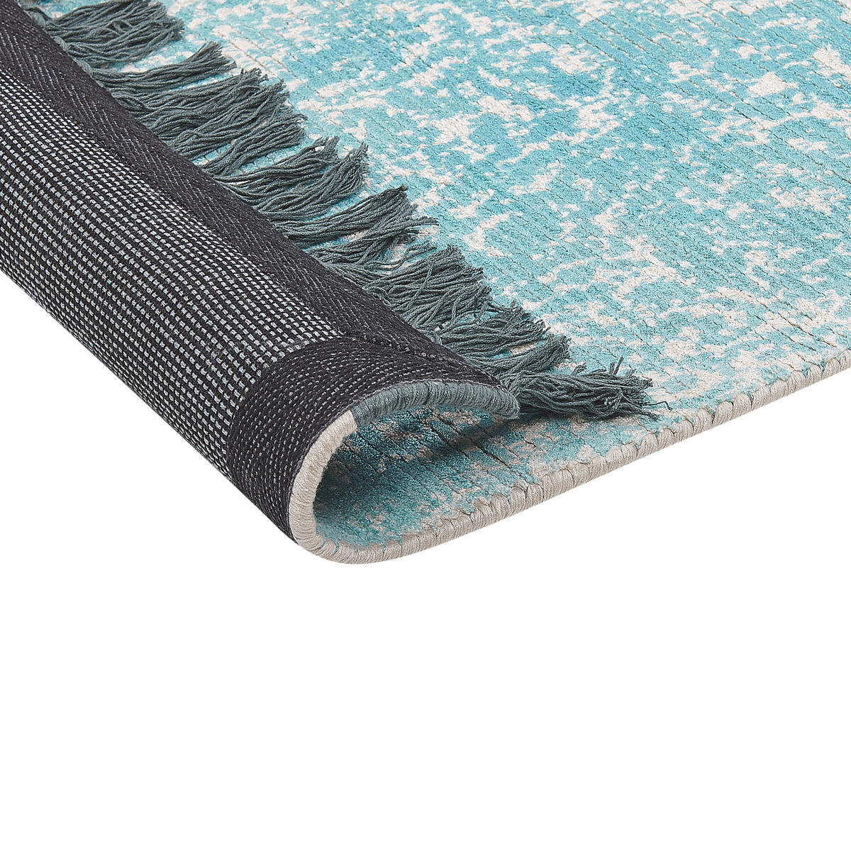 KURZFLOR-TEPPICH Akarsu 150/80 cm - Blau, Naturmaterialen (80/150cm) - Beliani