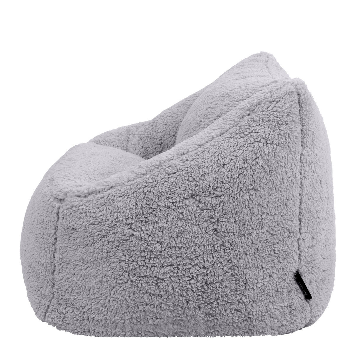 SITZSACK Flauschig für Kinder 2er-Set - Grau, Kunststoff/Textil (55/44/55cm) - icon