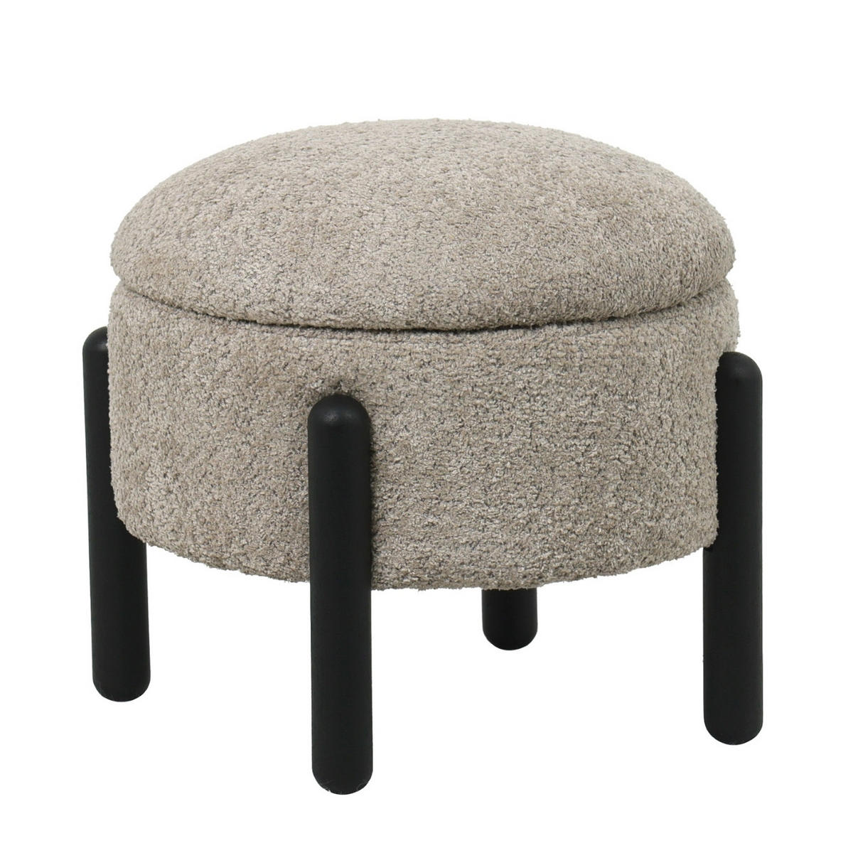 HOCKER aus Stoff 45x45x36cm, taupe - Taupe, Textil (45/36/45cm) - Giga Meubel