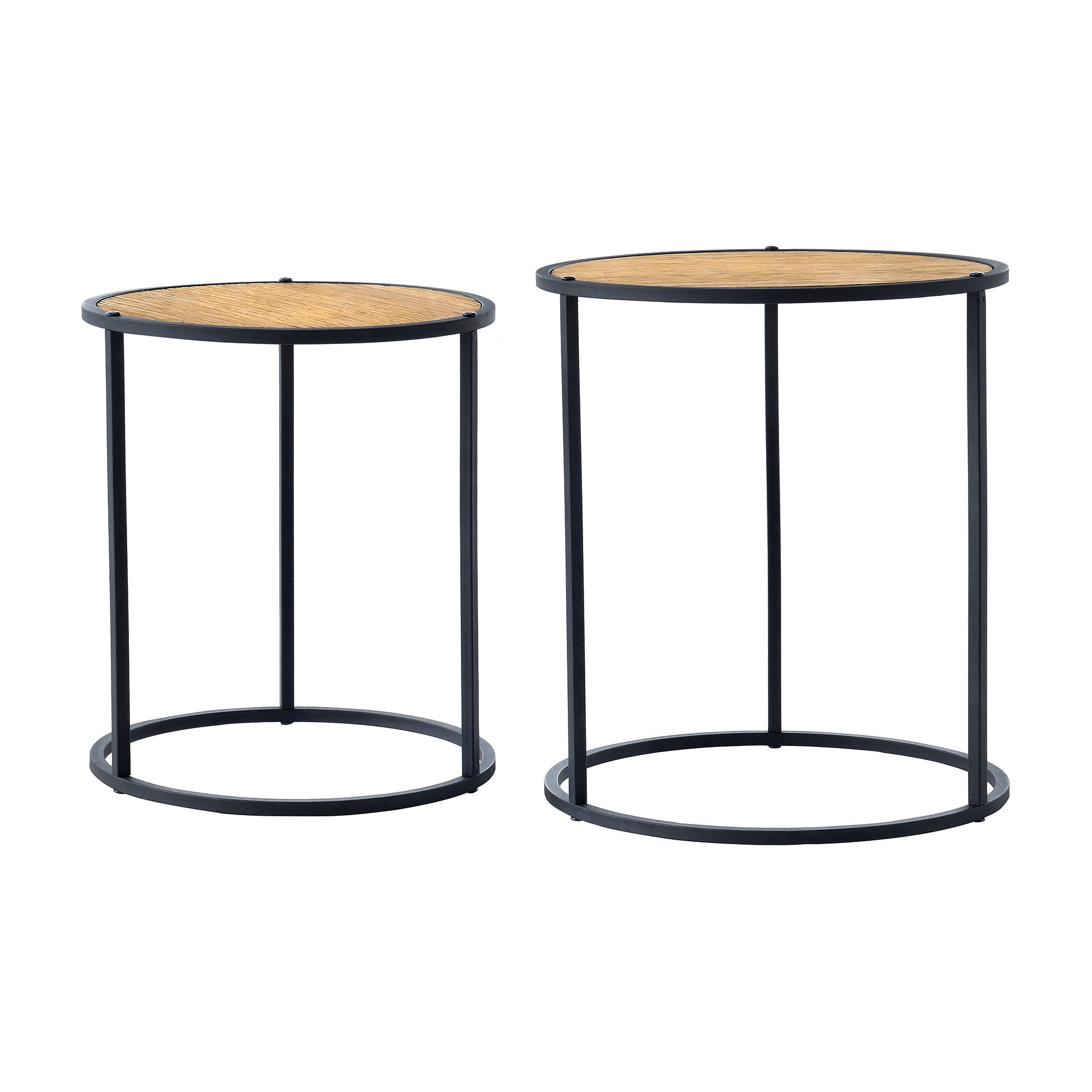 SATZTISCH Moriusaq 40/40/46 - Schwarz, Holzwerkstoff (40/40/46cm) - [en.casa]