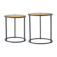 SATZTISCH Moriusaq 40/40/46 - Schwarz, Holzwerkstoff (40/40/46cm) - [en.casa]