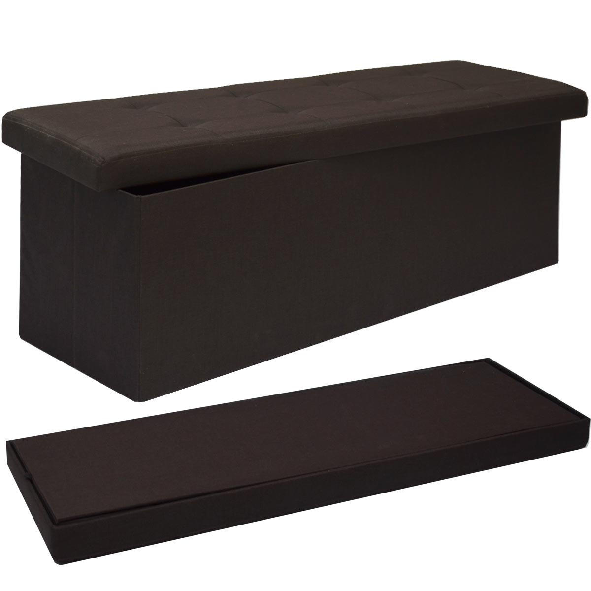SITZBANK Faltbar, 110/38/38 cm, mit 2 Trennwänden, 120 Liter, Dunkelbraun - Braun, Kunststoff (38/38/110cm) - Dunedesign