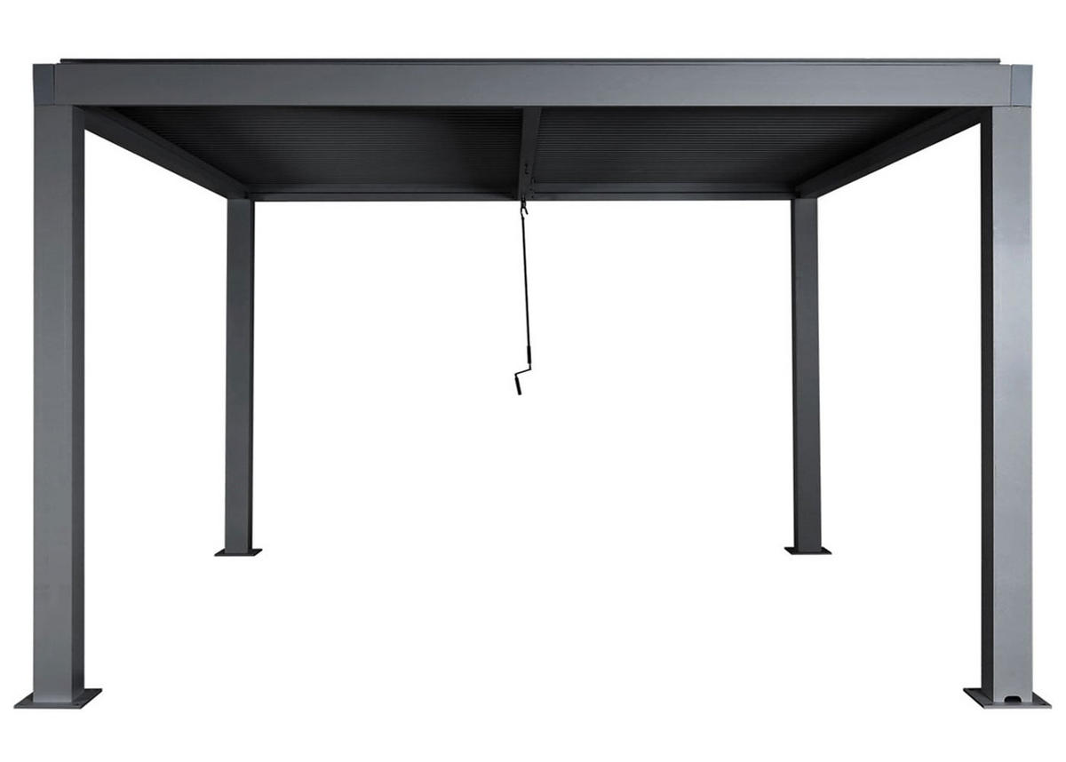PERGOLA 220x400x300cm Anthrazit 11cm-Gestell - Anthrazit, Metall (400/220/300cm) - BERLINLODGE