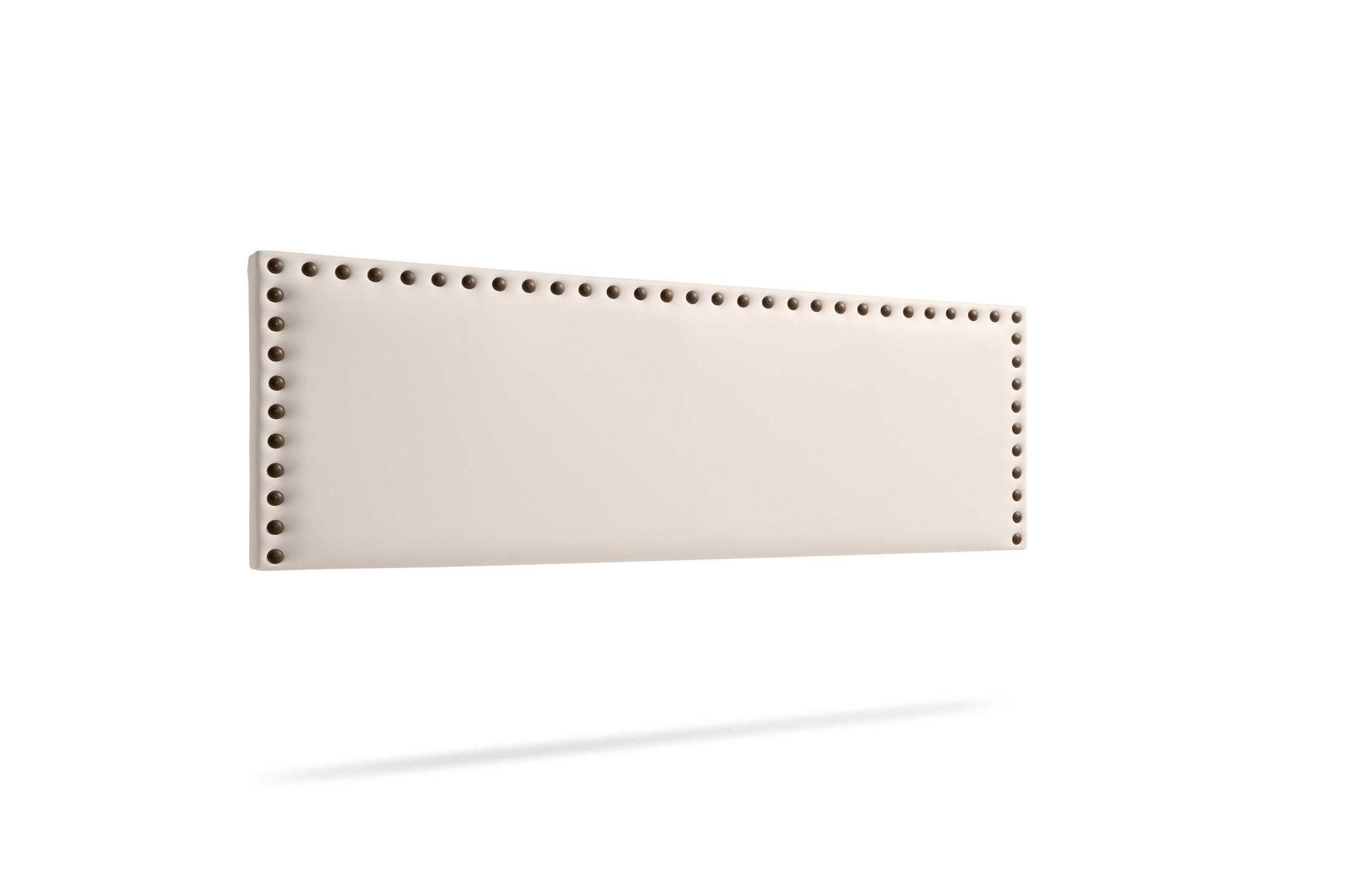 KOPFTEIL gepolstert MODENA Kunstleder 130x55x8 cm - Beige - Moonia - Beige, Holz (130/8/55cm)