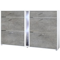 SCHUHSCHRANK Today Fronten in Braun meliert - Graubraun, Holzwerkstoff (155.5/95/28cm) - Vladon