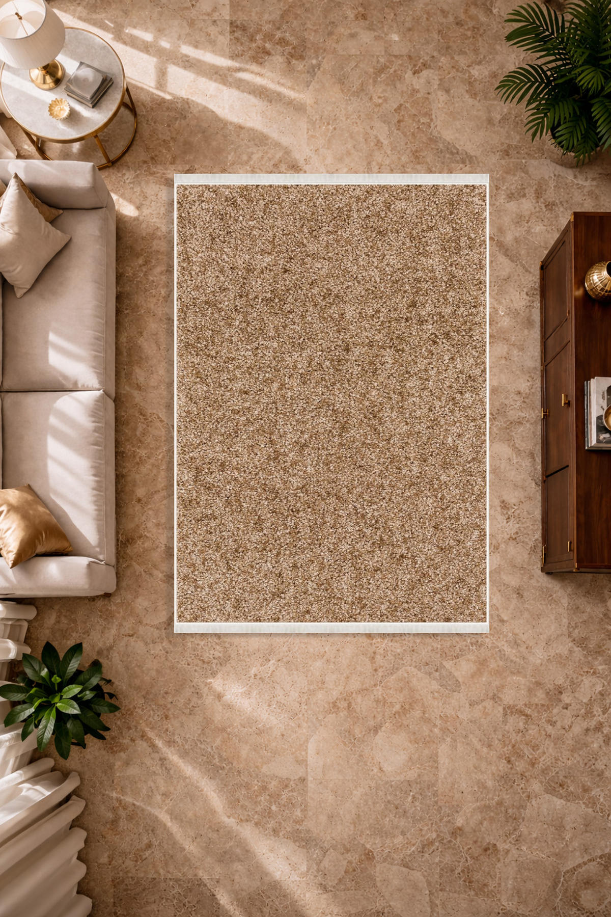 FLACHTEPPICH Wohnzimmer 160/230cm BRAUN - Hellbraun, Textil (160/230cm) - ROLFNERS