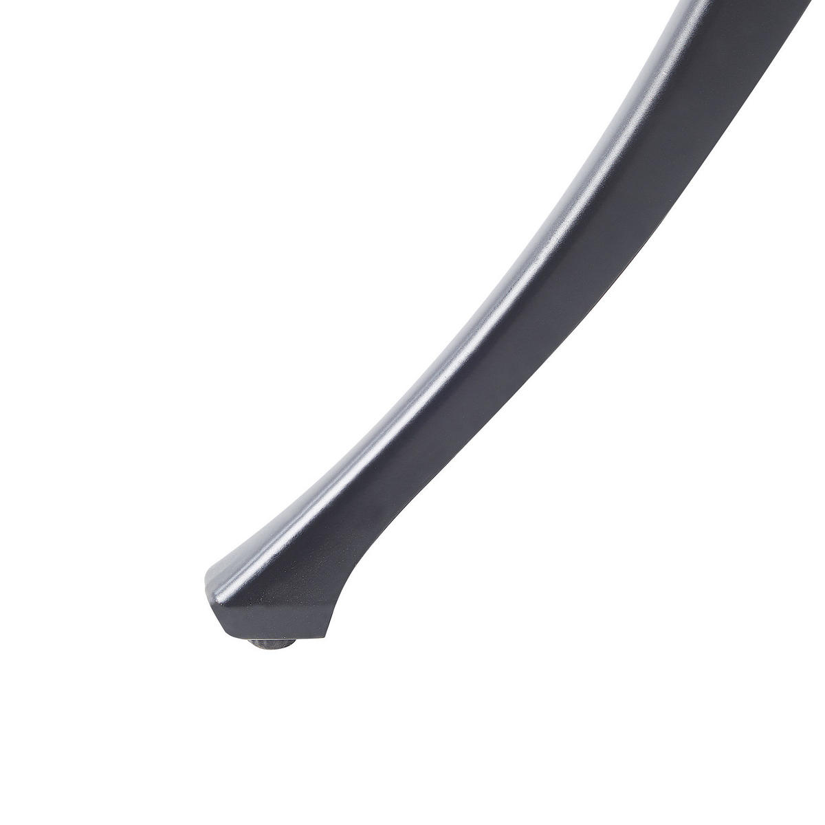 GARTENTISCH Metall Schwarz Ancona - Beige/Schwarz, Metall (90/90/72cm) - Beliani