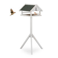VOGELFUTTERHAUS - Weiß, Holz (62/120/55cm) - Relaxdays