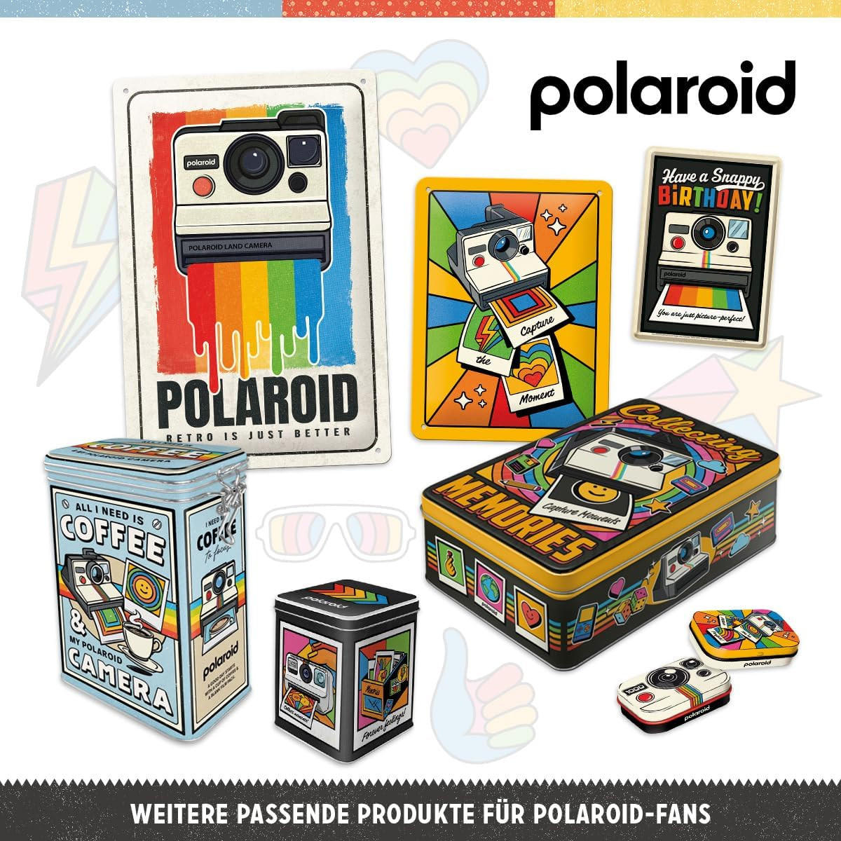 AROMADOSE Polaroid Coffee & Camera - Multicolor, Metall (1/17.5cm) - Nostalgic-Art