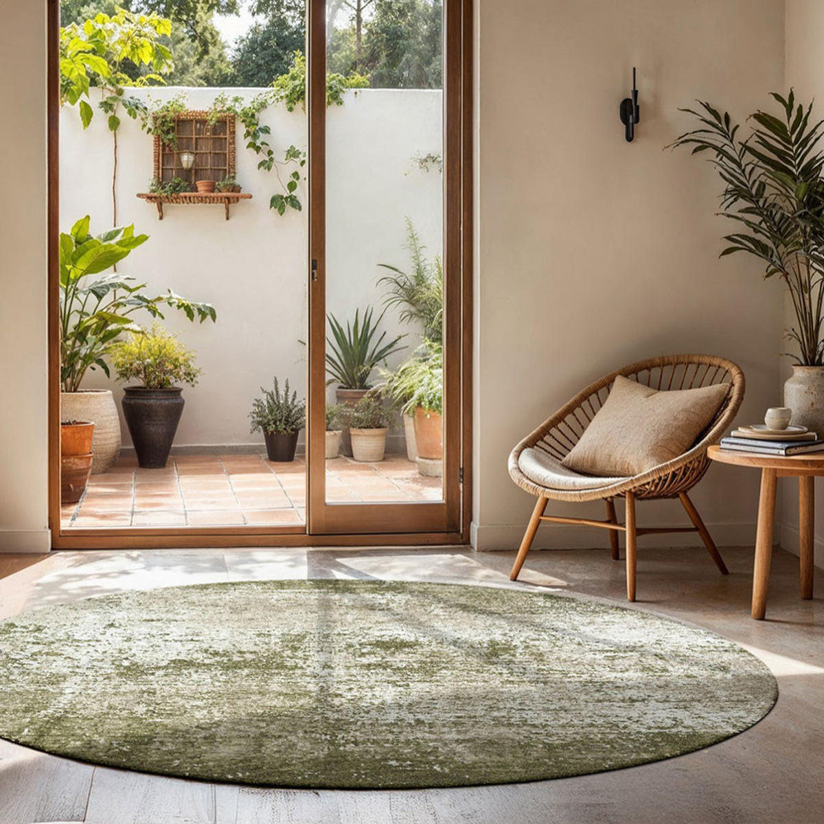 TEPPICH Uranus Mad Men Virgin Land 240/240 cm - Grün, Textil (240/240cm) - Louis De Poortere