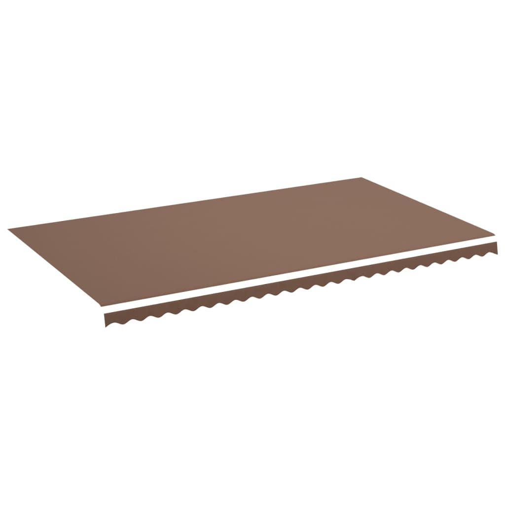 MARKISENSTOFF mit Volant| Braun, für 600x350cm Rahmen | Markisenbespannung Markisentuch - Braun, Textil (580/0.3/345cm) - DELUKE
