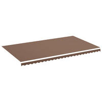 MARKISENSTOFF mit Volant| Braun, für 600x350cm Rahmen | Markisenbespannung Markisentuch - Braun, Textil (580/0.3/345cm) - DELUKE