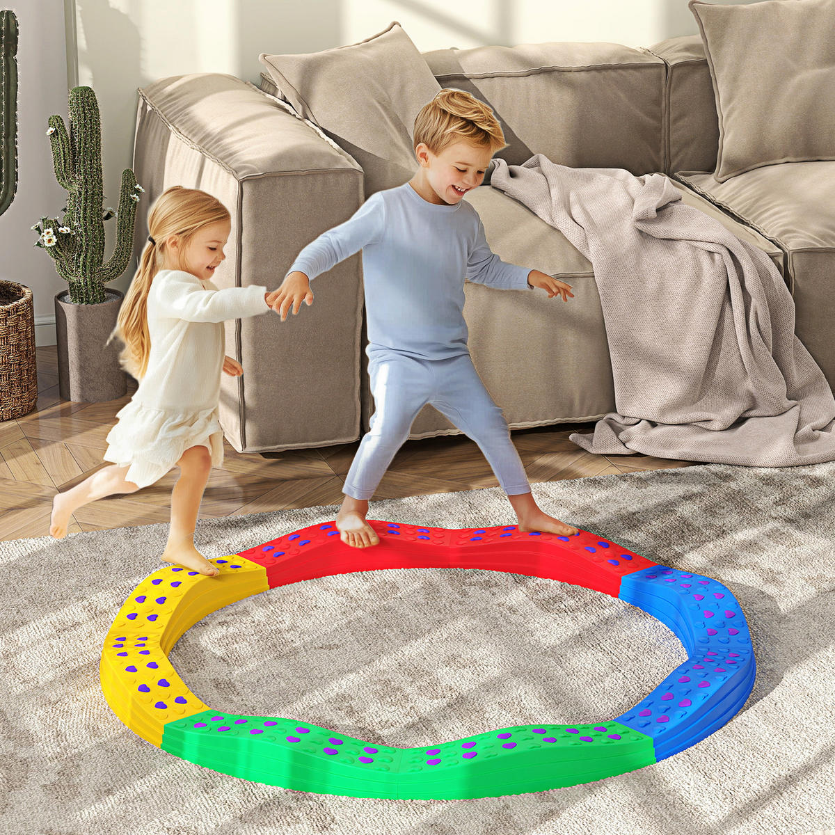 GLEICHGEWICHTSBALKEN DE-18650 Mehrfarbig - Multicolor, Kunststoff (125/125cm) - ComfortXL