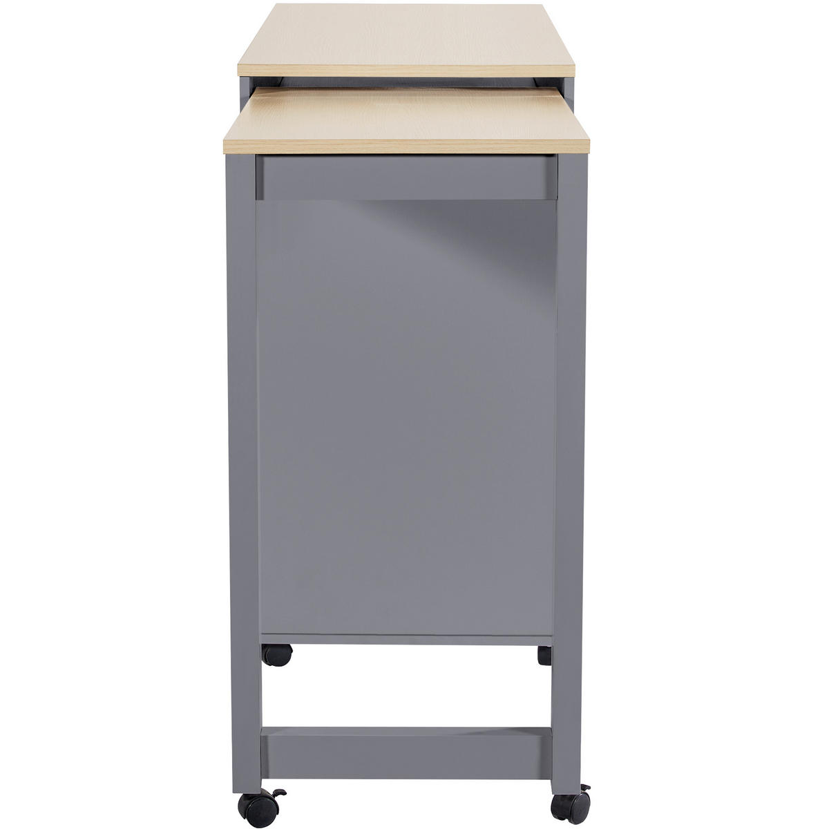 BARTISCH DE-41226 117-180/50/94,6 cm mit ausziehbarer Tischplatte und Stauraum Grau - Grau, Holzwerkstoff (117/94.6/50cm) - ComfortXL