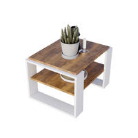 COUCHTISCH KAJA 61 - Alteiche/Weiß, Holz (54/61/44cm) - Mat-Haus