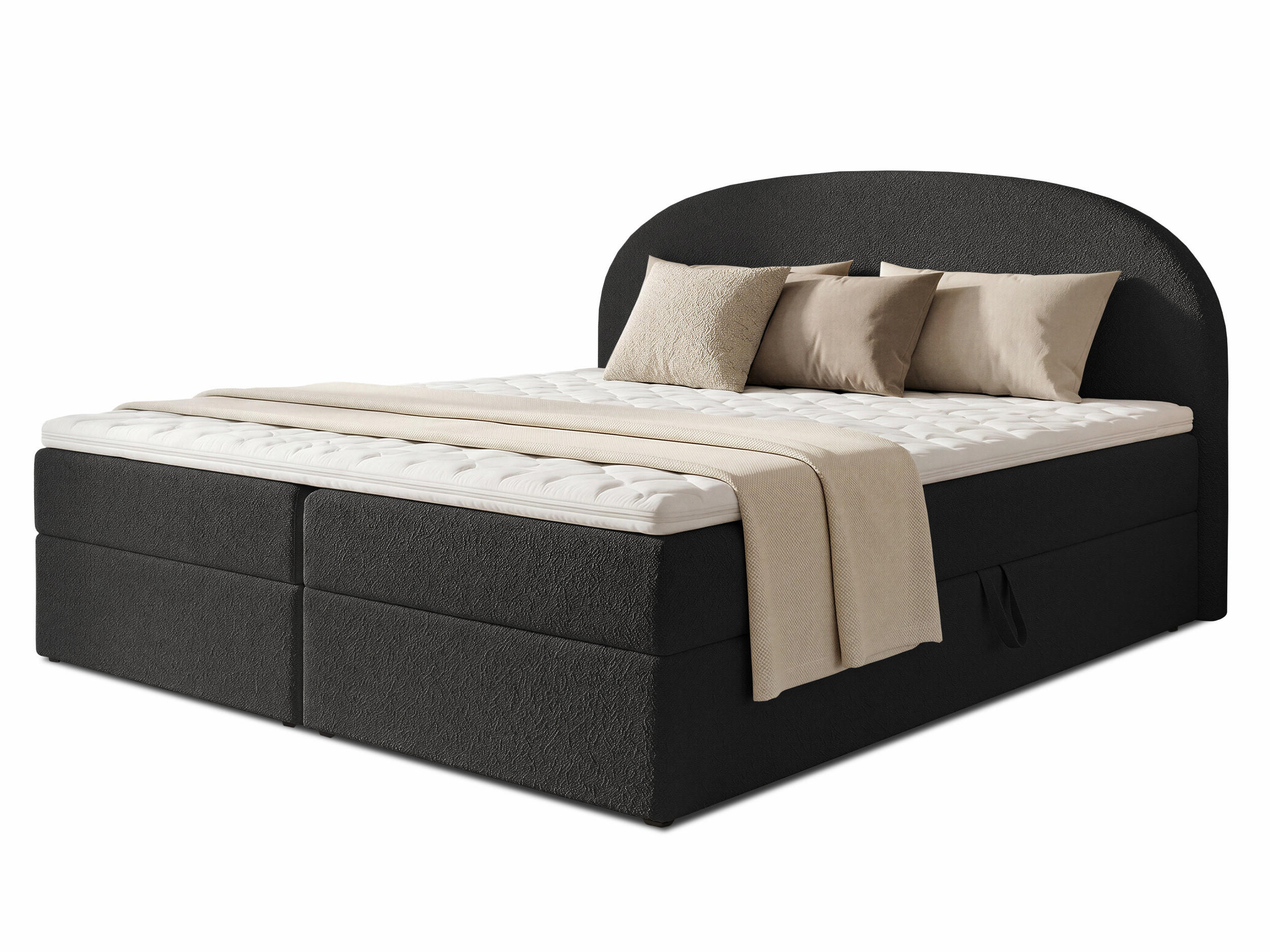 BOXBETT Cloud - 140x200 -schwarz (Coral 60) - Schwarz, Holz/Holzwerkstoff (140/200cm) - Sofnet