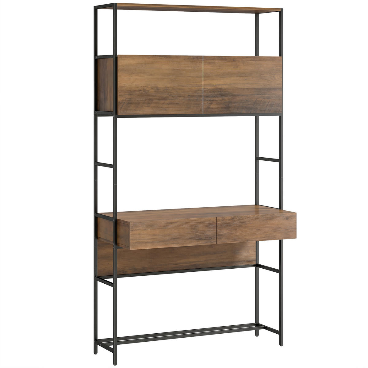 SCHREIBTISCH Braun 45.0/100.0/185.0 cm - Braun, Holzwerkstoff (45/100/185cm)