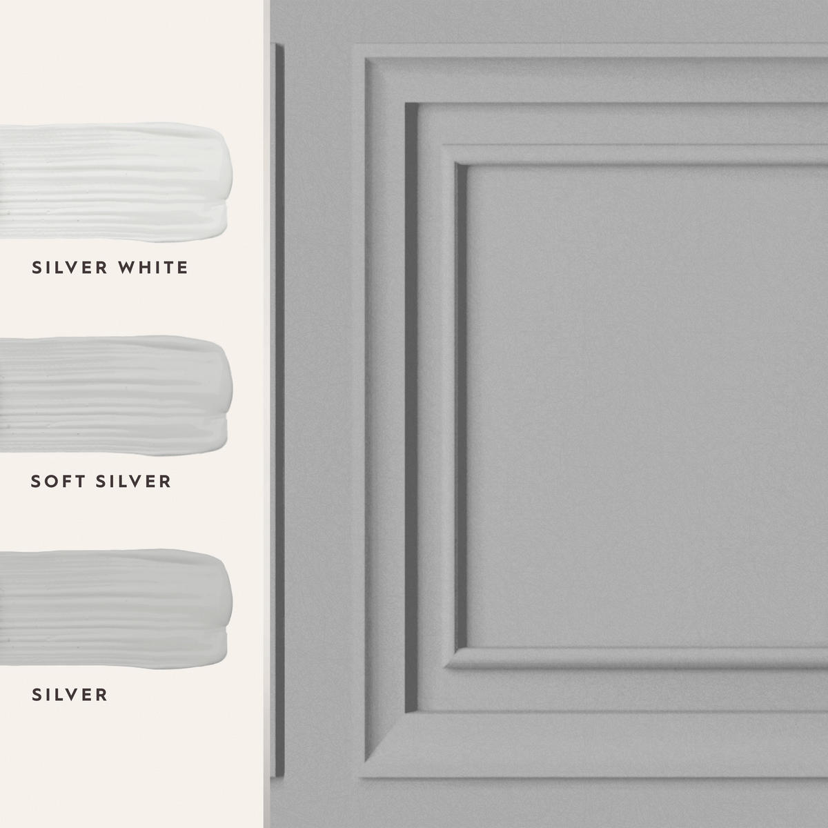 VLIESTAPETE Redbrook Holzplatte 1000x52cm - Silberfarben, Papier/Kunststoff (52/1000cm) - LAURA ASHLEY