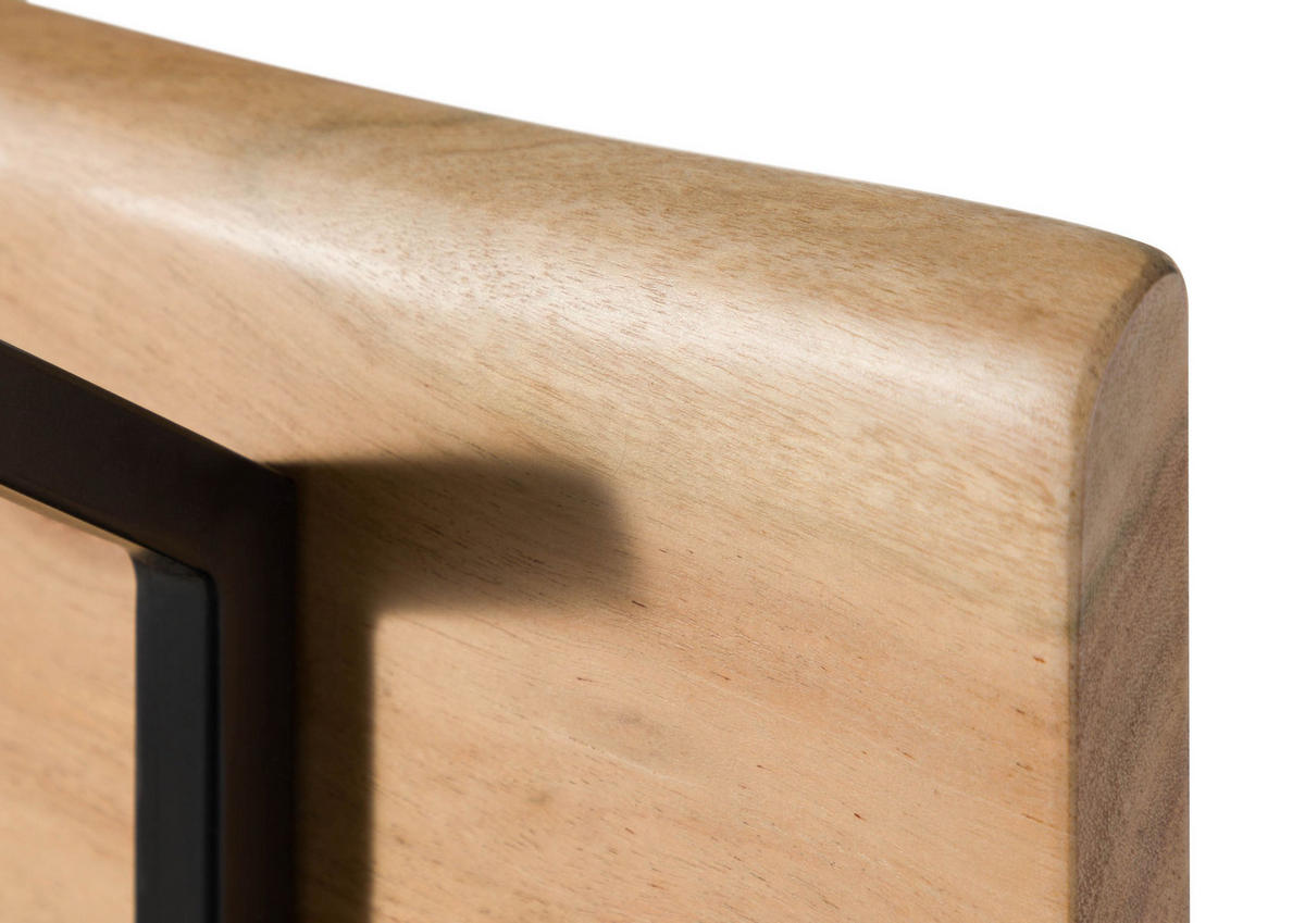 WANDGARDEROBE Akazie 60x3x25 natur lackiert MELBOURNE #106 - Braun, Holz (60/25/3cm) - Massivmoebel24