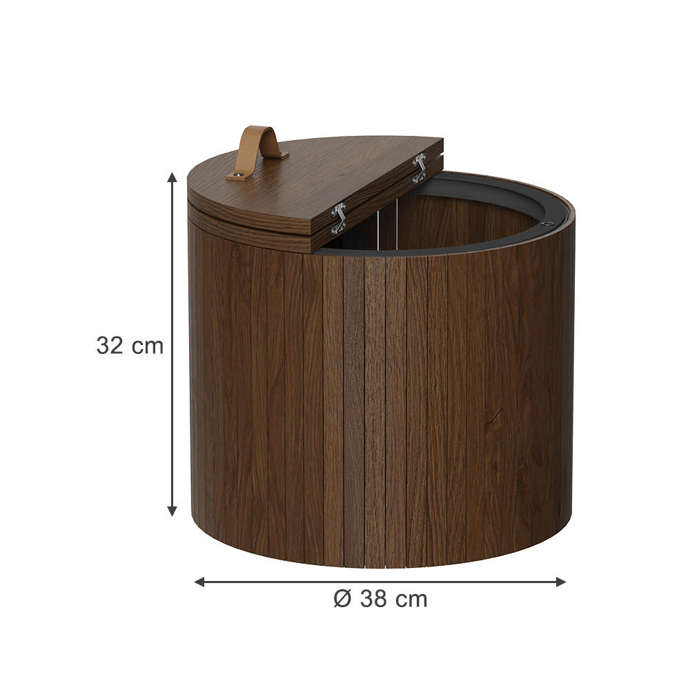 COUCHTISCH Tavilo Walnuss 38 x 38 cm - Walnussfarben, Holzwerkstoff (38/38/32cm) - Vicco