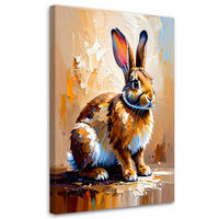 LEINWANDBILD Tiere 80x120cm - Beige, Textil (80/120cm) - Feeby