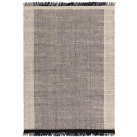 TEPPICH modern handgewebt ELYSIUM Schwarz 160 x 230 cm - Schwarz, Naturmaterialien (160/230cm) - Novatrend