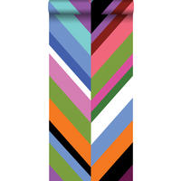 XXL-VLIESTAPETE Zickzack-Motiv 50 x 900 cm - Pink, Papier (50/900cm) - Origin Wallcoverings