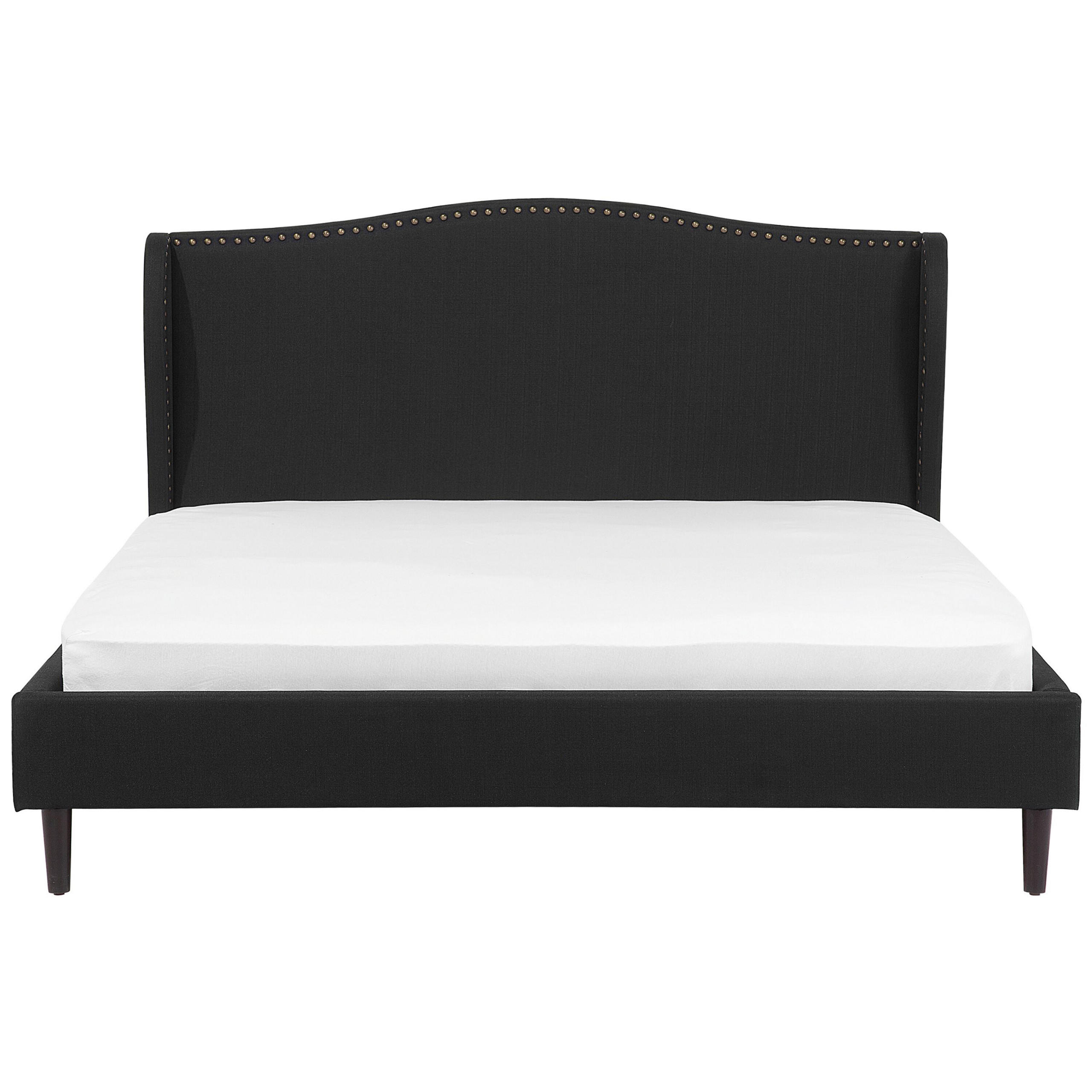 POLSTERBETT 180/200cm Schwarz Colmar - Schwarz, Textil (180/200cm) - Beliani