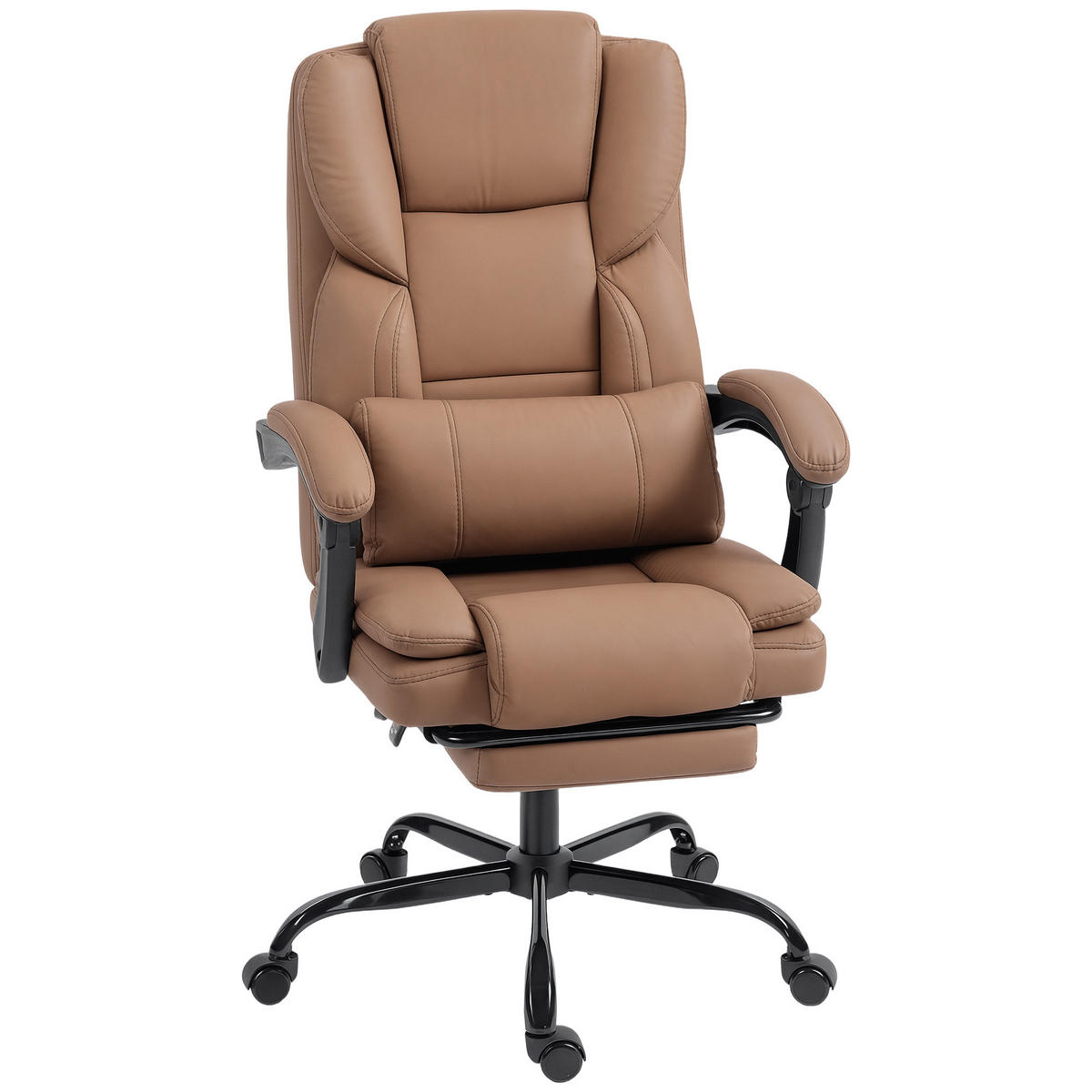CHEFSESSEL DE-11822 neigbare Rückenlehne & Fußstütze Braun - Braun, Metall (65/119/67cm) - ComfortXL
