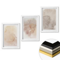 WANDBILDER 3er-Set - 20x30 cm Weißer Rahmen - Warme Aquarell-Pastelltexturen - Weiß, Kunststoff (20/30cm) - ArtPrintCave