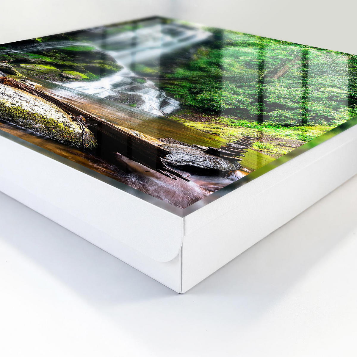 SCHLÜSSELBOX Weiß 30x30 cm – Türöffnung nach rechts - Natürliche Oase - Grün, Metall (30/30/5cm) - TULUP