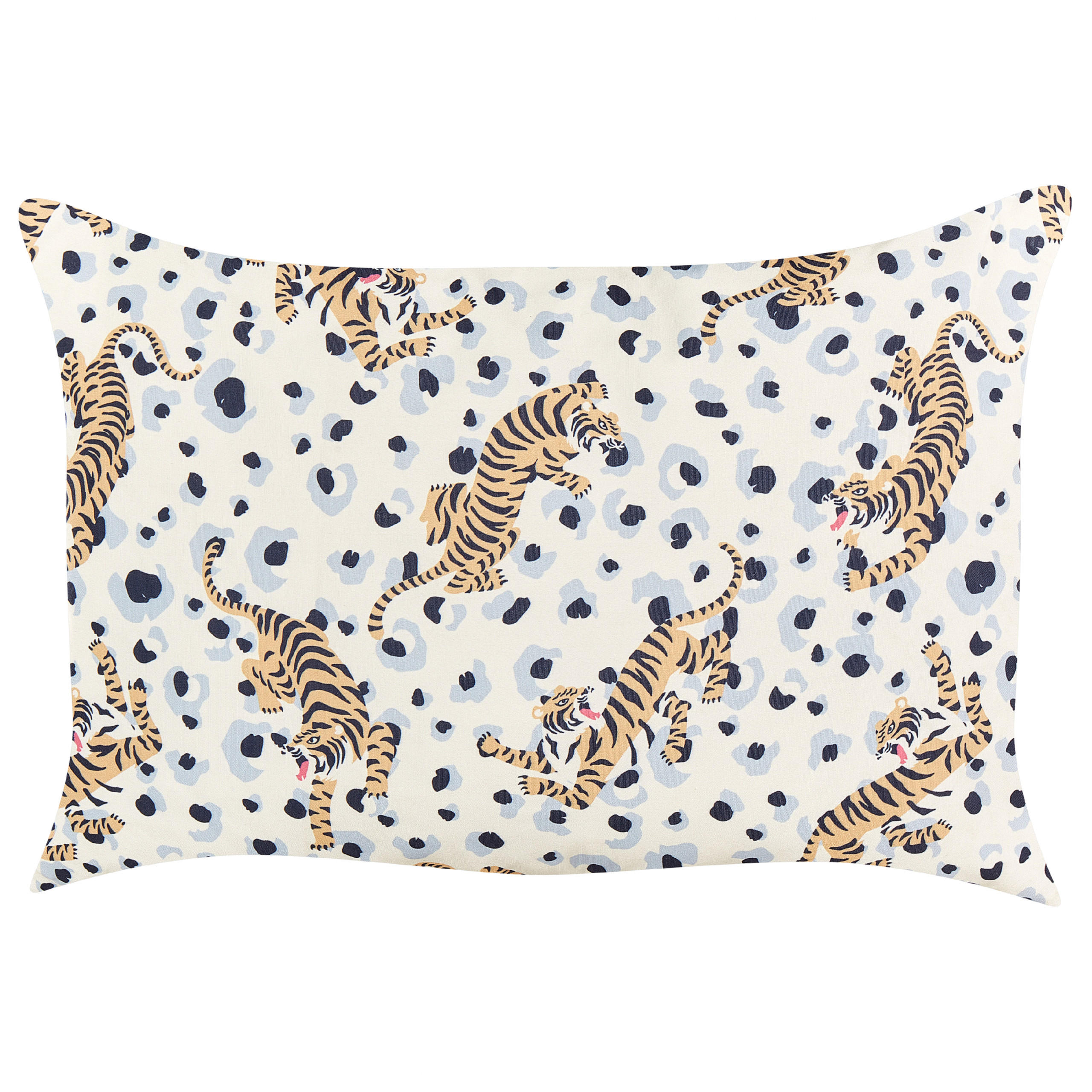 GARTENKISSEN 2er-Set Tigermotiv mehrfarbig 40/60 cm Arenzano - Multicolor, Textil (40/60cm) - Beliani