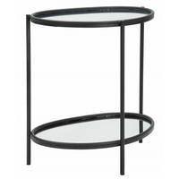 TISCH mit Spiegelplatten Schwarz 36,8/53,3/58,4 cm - Schwarz, Glas (36.8/53.3/58.4cm) - Mauro Ferretti