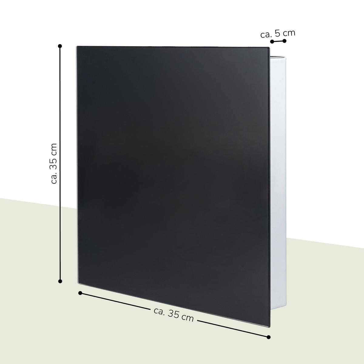SCHLÜSSELKASTEN, schwarz, Metall - Schwarz, Metall (35/35/5cm) - bremermann