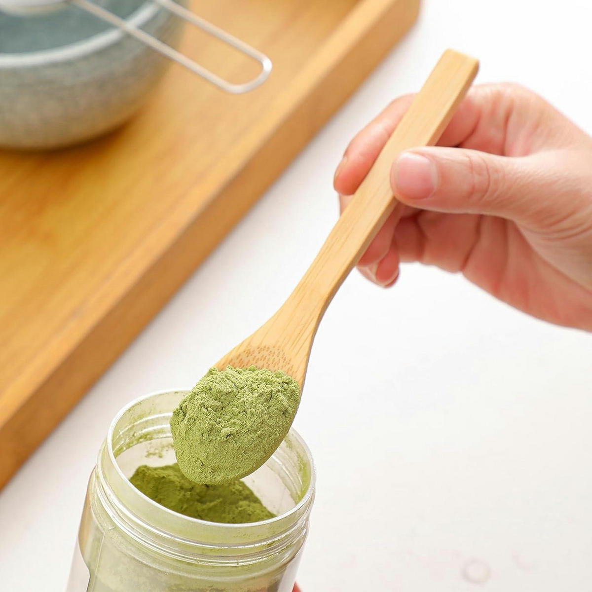 MATCHA Besen Set 6-teilig - Grün, Keramik (8/6.5/19cm)