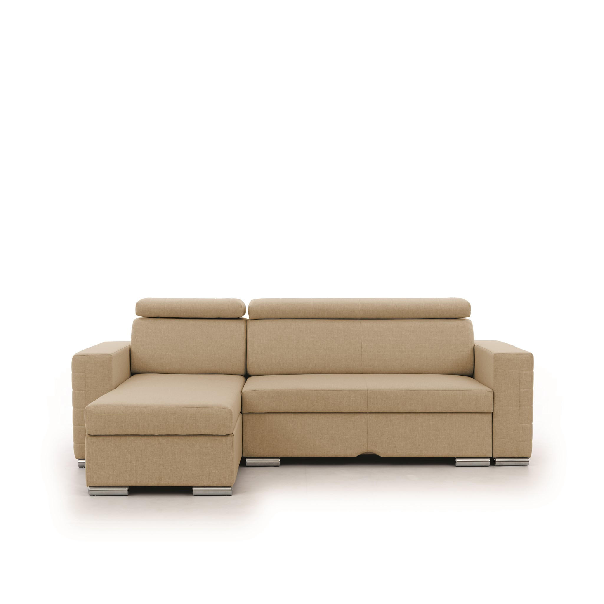 ECKSOFA Canton In Liverpool - Beige, Holzwerkstoff/Textil (260/173cm) - Fun Möbel