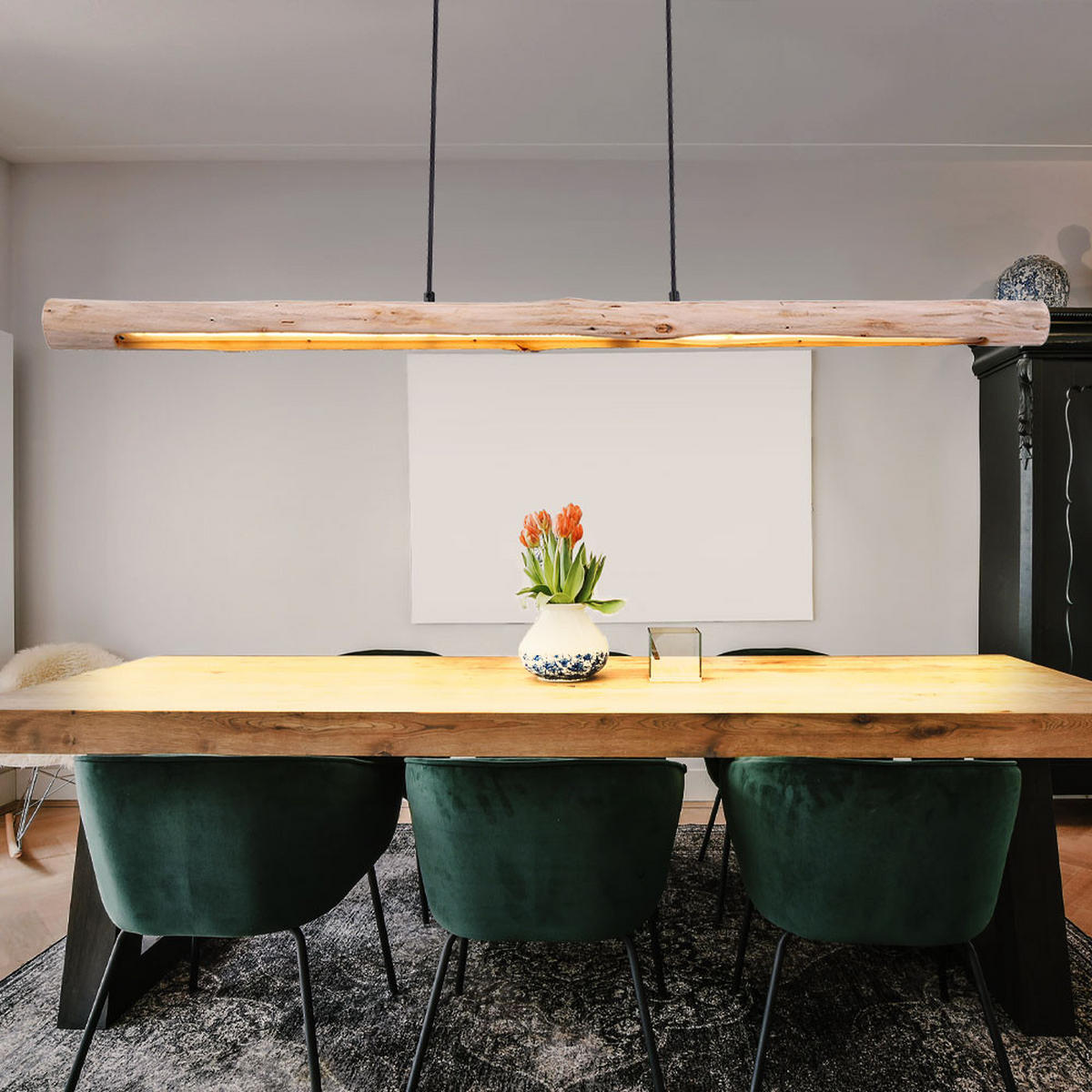 LED HÄNGELEUCHTE Mella Holz Braun - Braun, Holz (120/7/150cm)