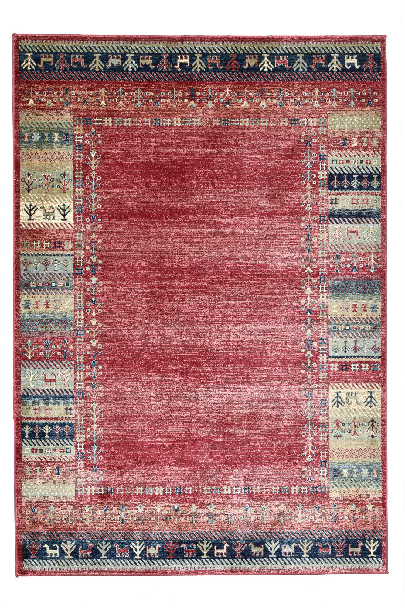 FLACHWEBETEPPICH Cherina 50x80 cm - Rot, Textil (50/80cm) - Gino Falcone