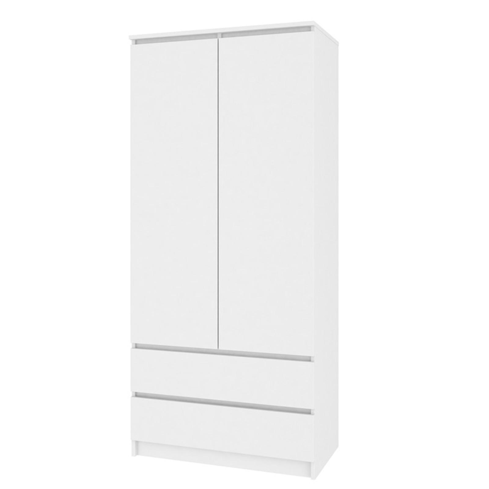 Thumbnail - roe furniture Kleiderschrank, Weiß, Holzwerkstoff, 86x180x57 cm, Schlafzimmer, Kleiderschränke