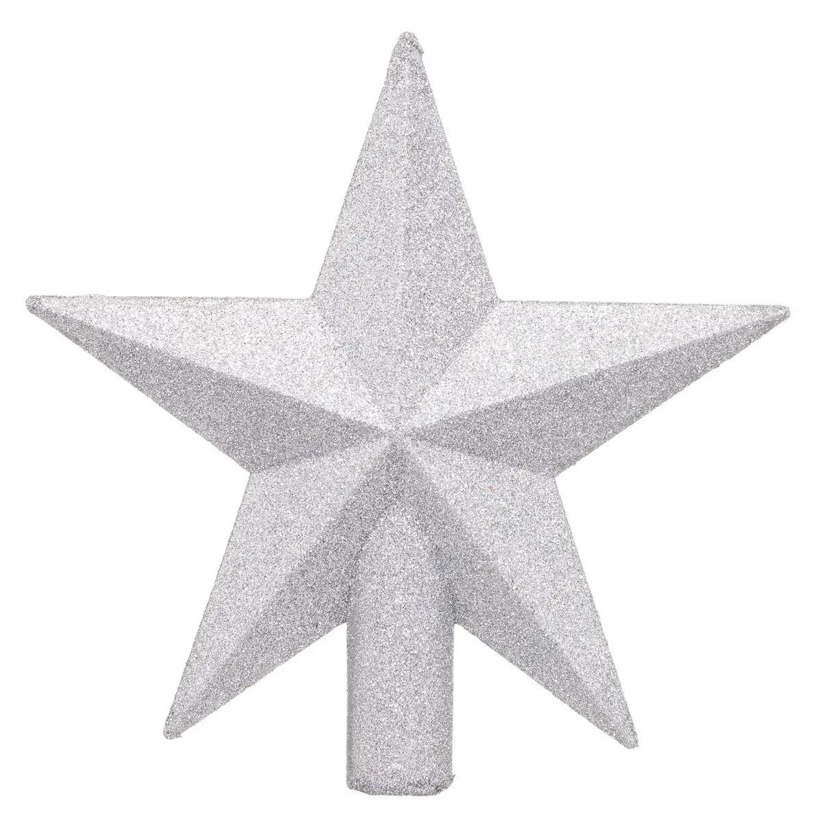 WEIHNACHTSBAUMSPITZE Stern 22 cm - Silberfarben, Kunststoff (22cm) - Atmosphera Createur d´interieur