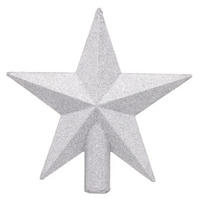 WEIHNACHTSBAUMSPITZE Stern 22 cm - Silberfarben, Kunststoff (22cm) - Atmosphera Createur d´interieur