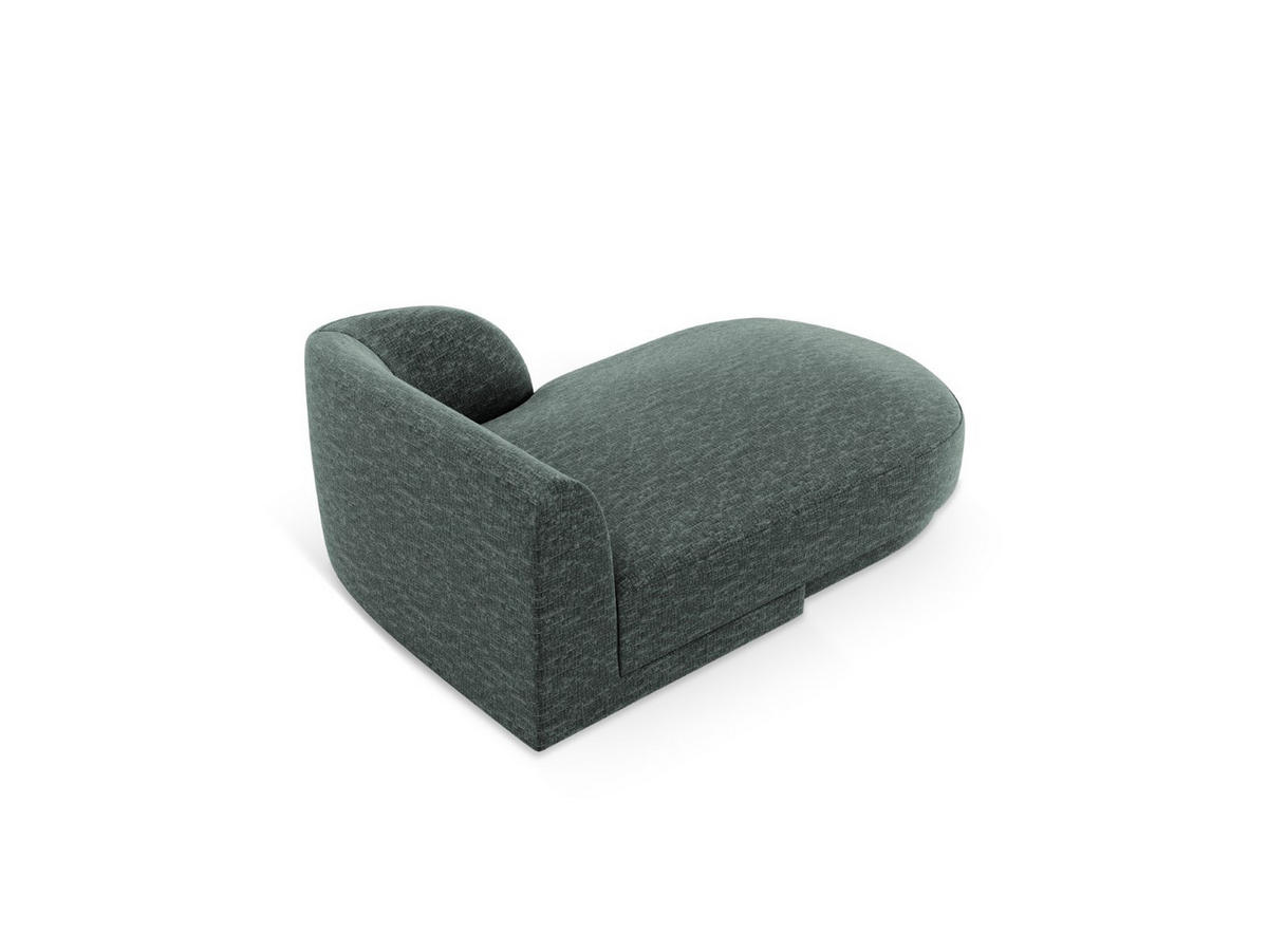 CHAISELONGUE rechts Miley aus Chenille-Stoff petrol - Petrol, Textil (90/70/156cm) - Micadoni