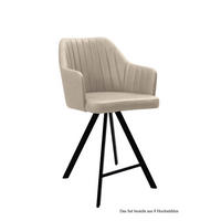 THEKENSTUHL drehbar (8er-Set) Diannne 58x98x60 Schwarz/Natur - Schwarz/Naturfarben, Kunststoff (60/98/58cm) - 58aufmkessel